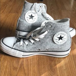 Silver Converse Chuck Taylor High Top